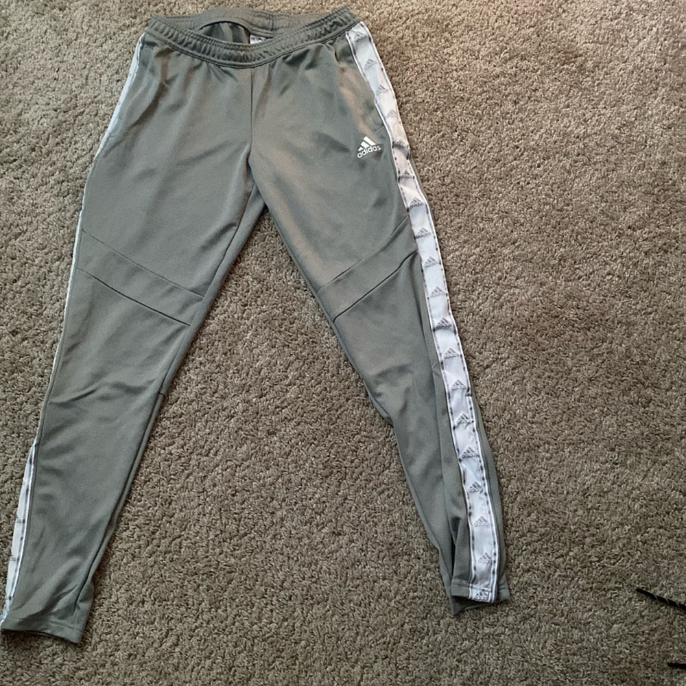 Grey athletic adidas sweatpants